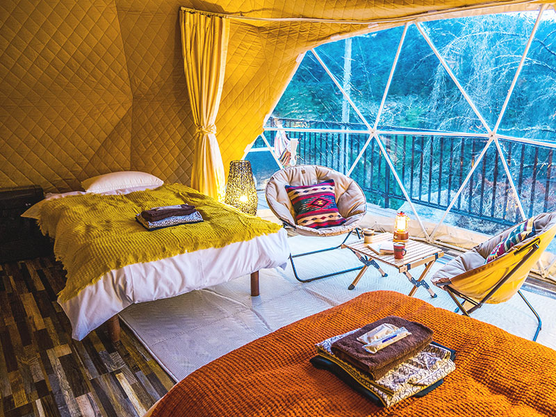 整った設備でグランピング初心者でも安心